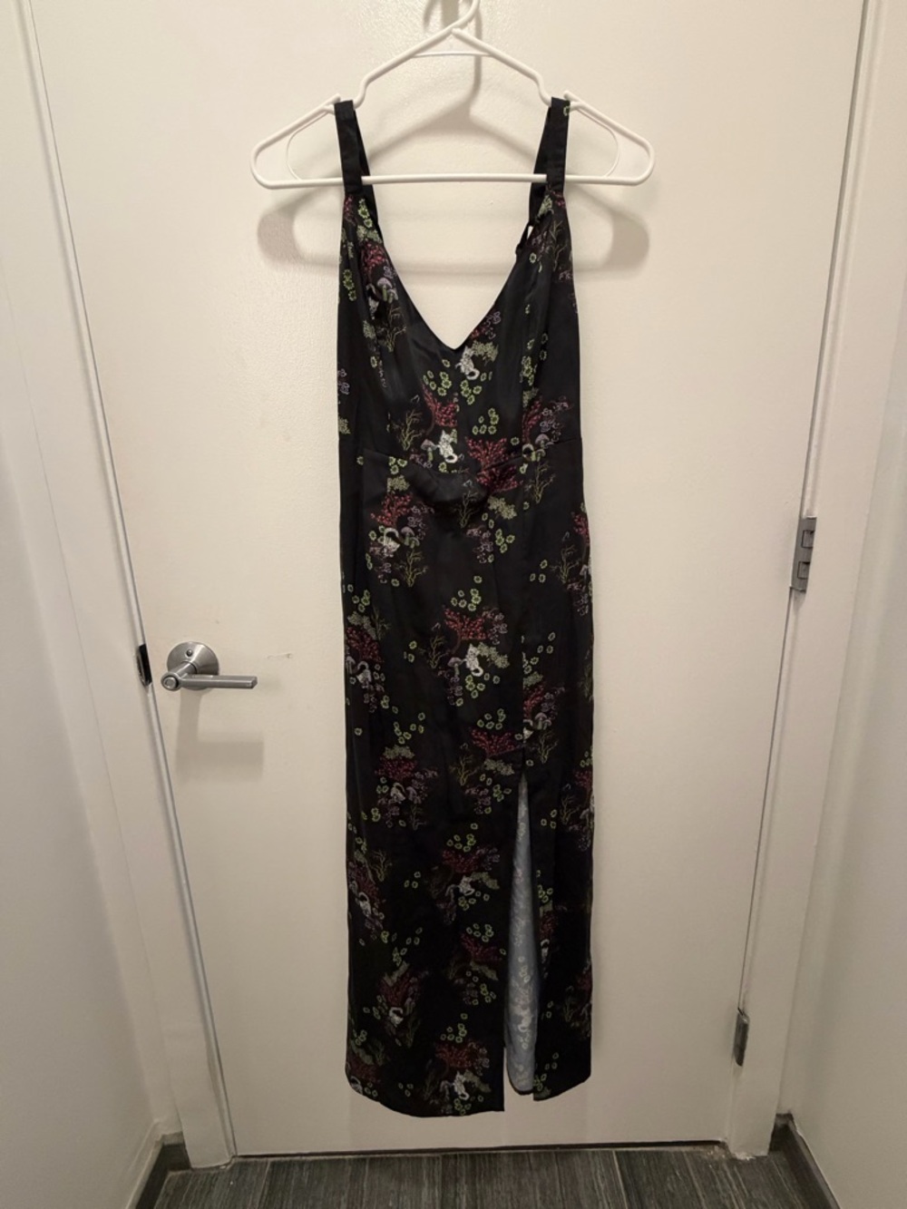 Urban Outfitters Black Floral Smocked Waist Top